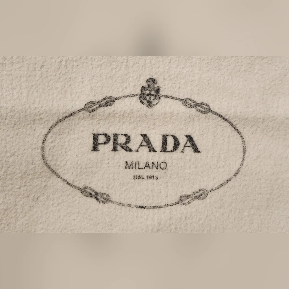 Prada White Flannel Dust Bag A